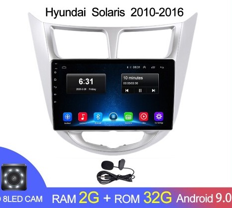  Магнитола Android 2G-32G Hyundai Solaris 1 2010-