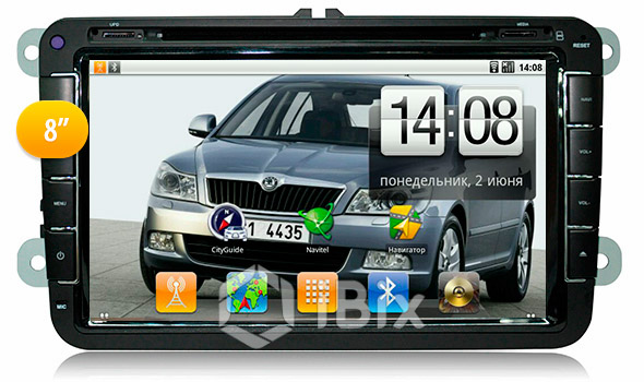 Магнитола iBix Skoda Superb II Магнитола iBix Skoda Superb II